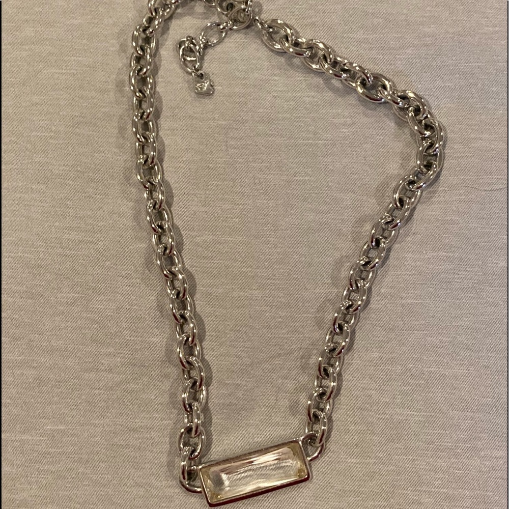 Swarovski Crystal Bar Chain Link Necklace